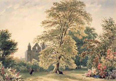 Jardines del New College en Oxford, 1831 de Frederick Nash